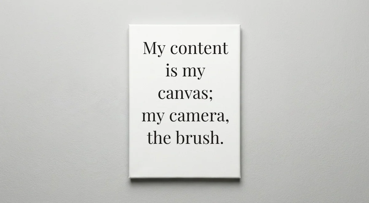 Influencer quote wall art - canvas print