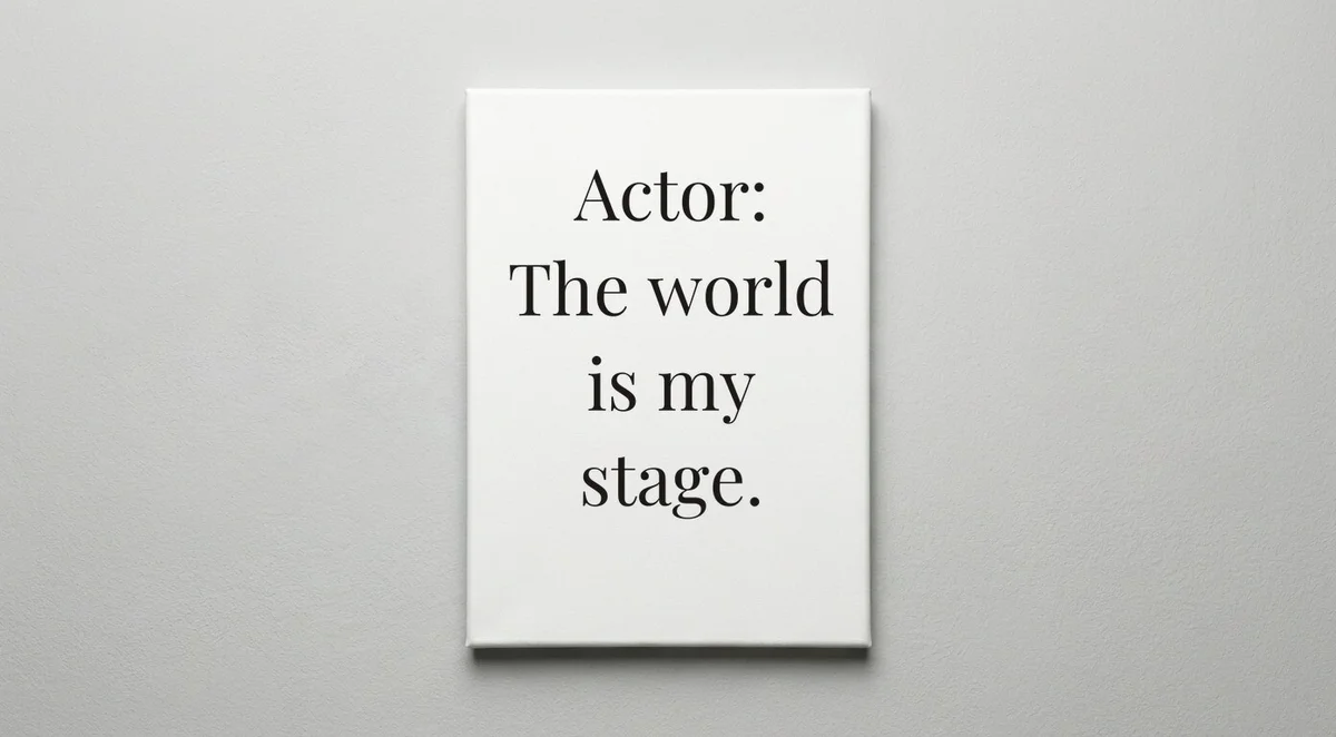 Actor quote wall art - canvas print