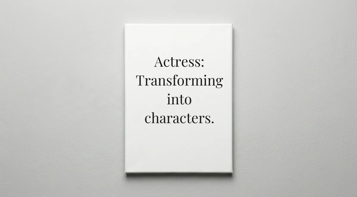 Actress quote wall art - canvas print