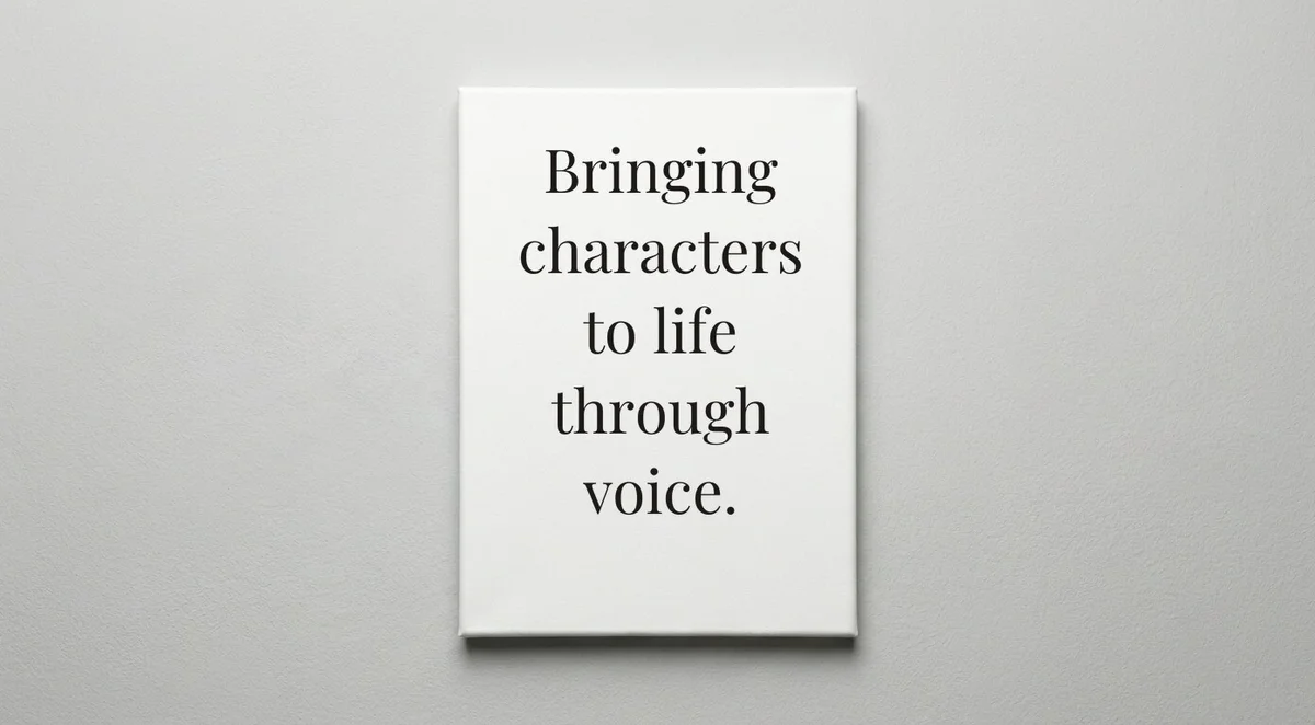 Voice Actor quote wall art - canvas print