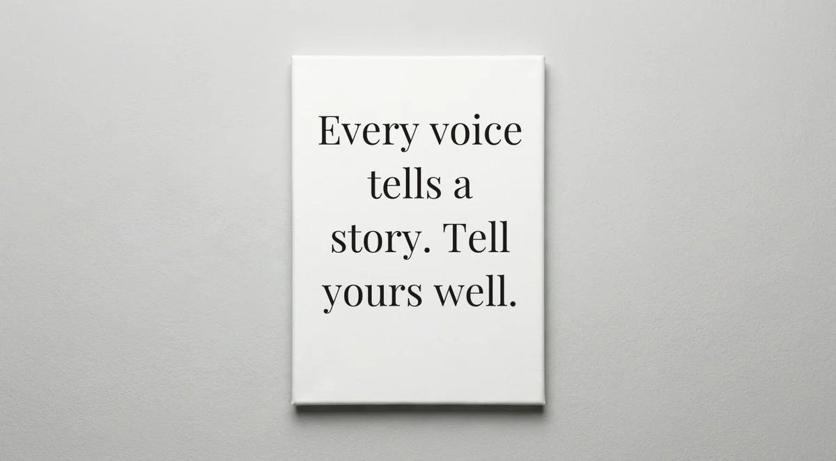 Voice Actor quote wall art - canvas print