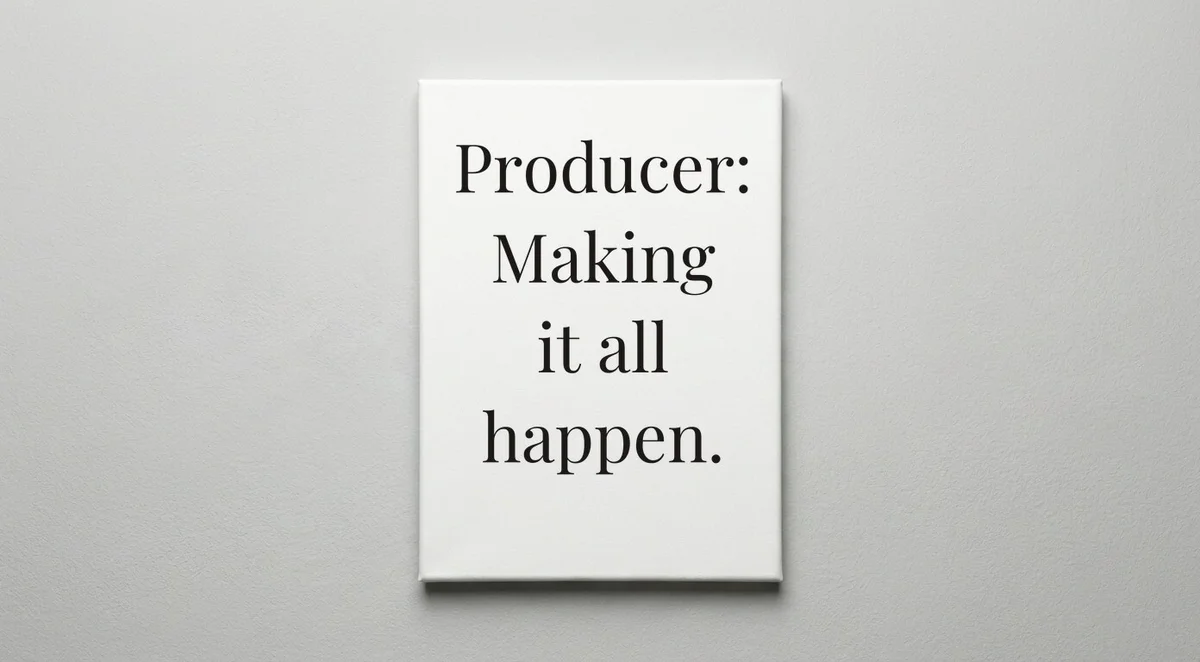 Producer quote wall art - canvas print