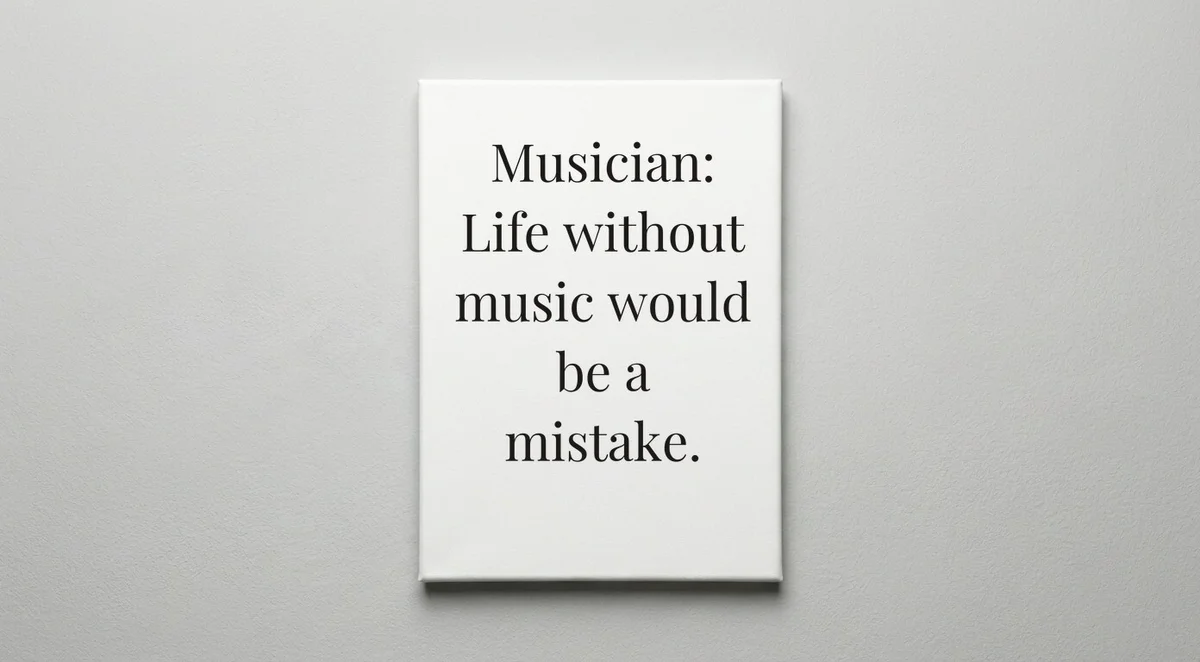 Musician quote wall art - canvas print