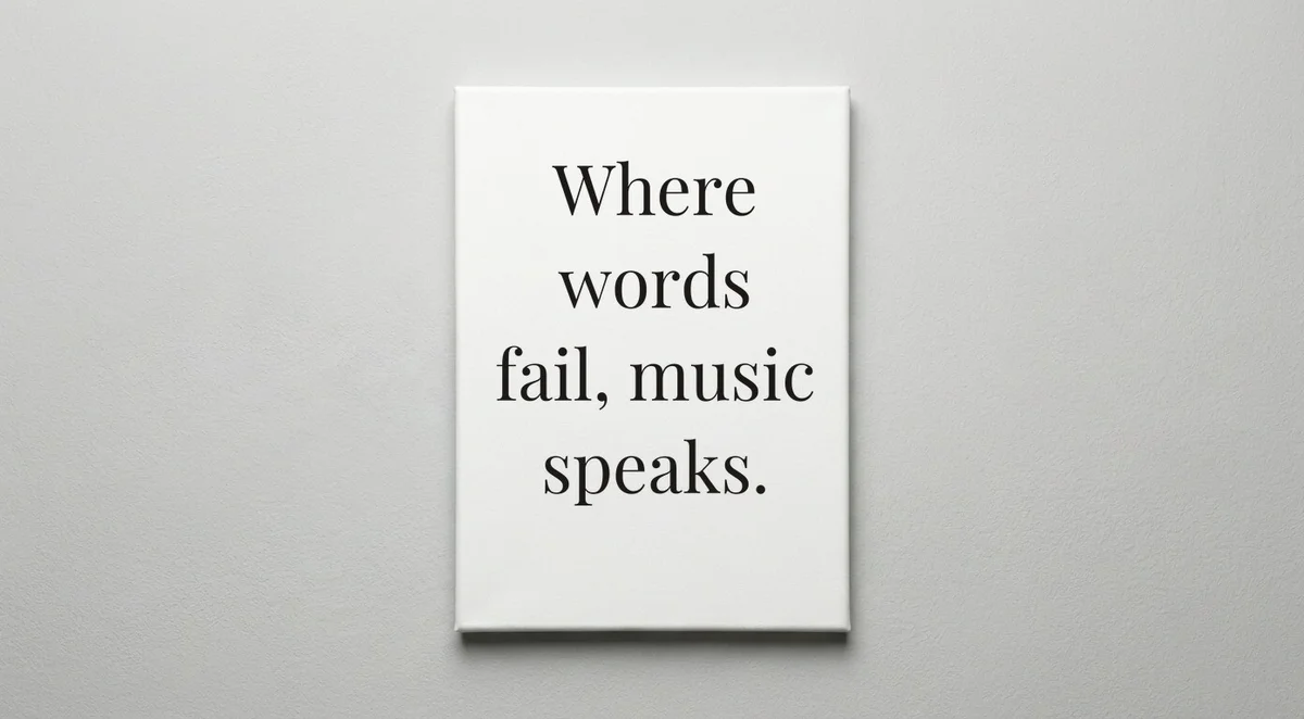Musician quote wall art - canvas print