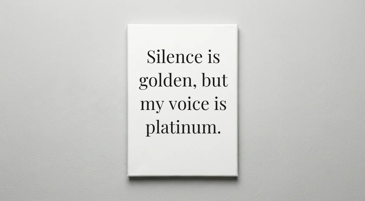 Singer quote wall art - canvas print
