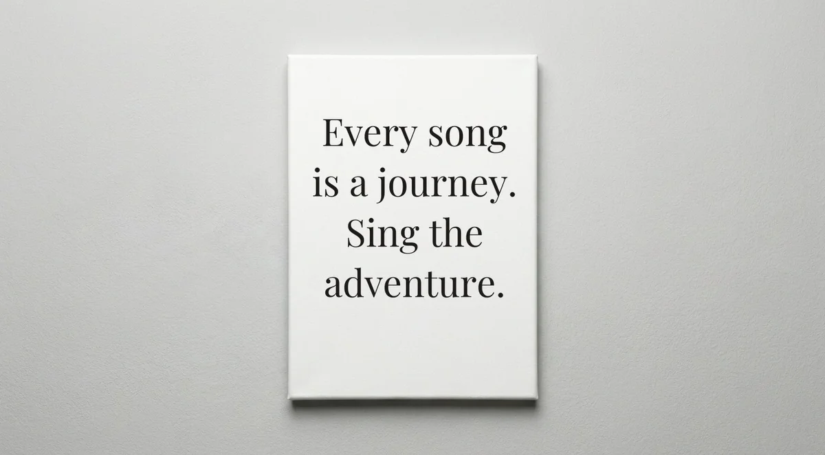 Singer quote wall art - canvas print