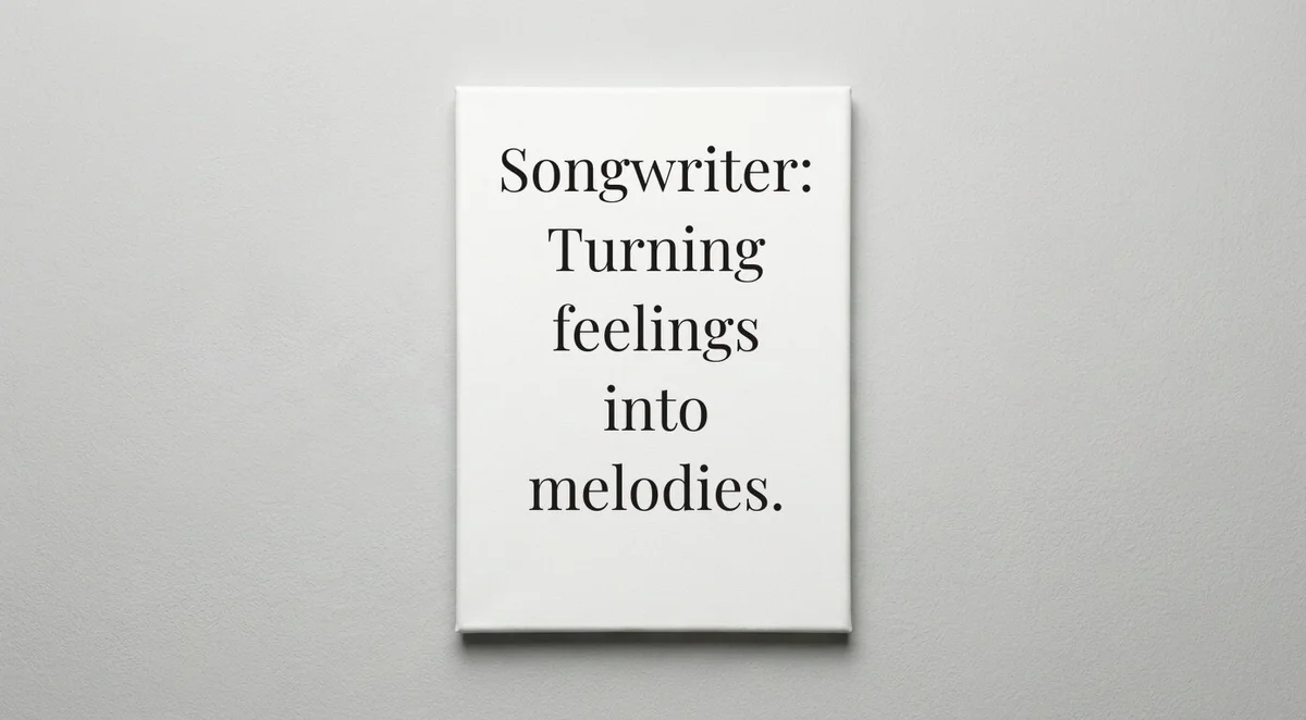 Songwriter quote wall art - canvas print