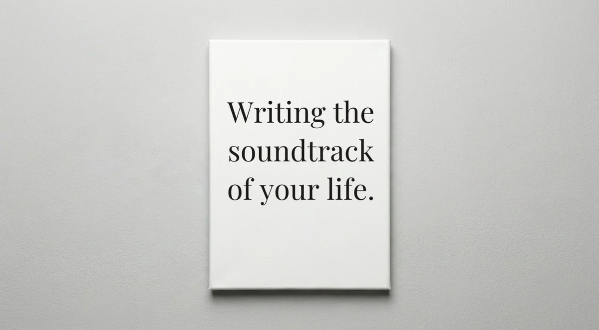 Songwriter quote wall art - canvas print