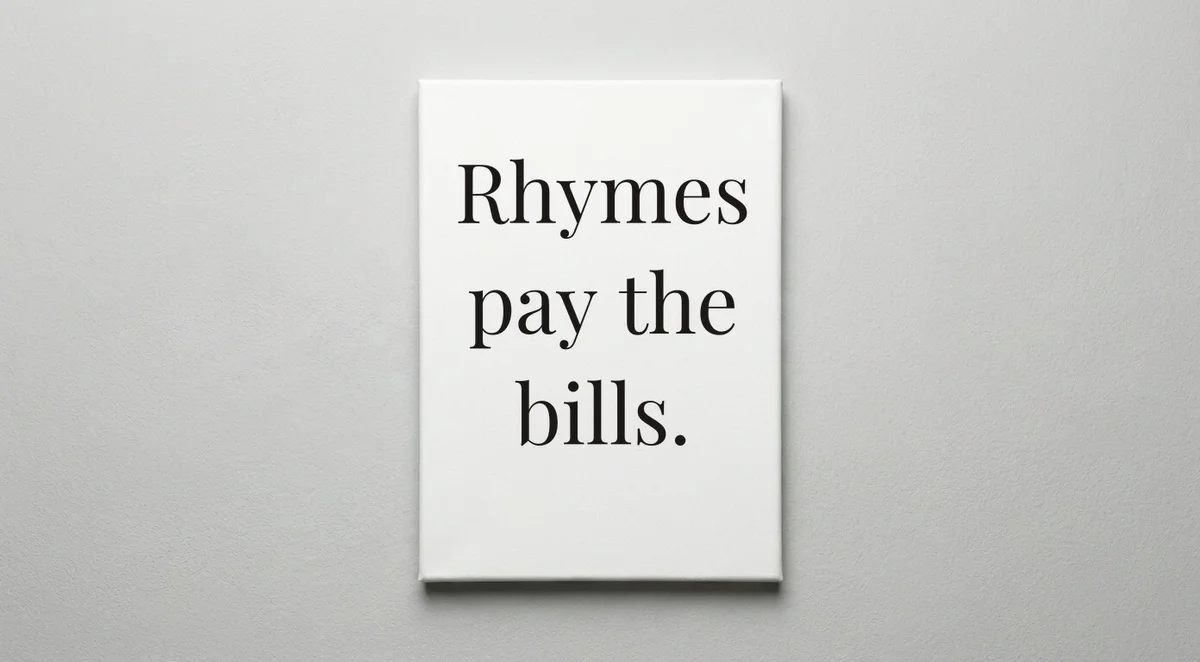 Songwriter quote wall art - canvas print