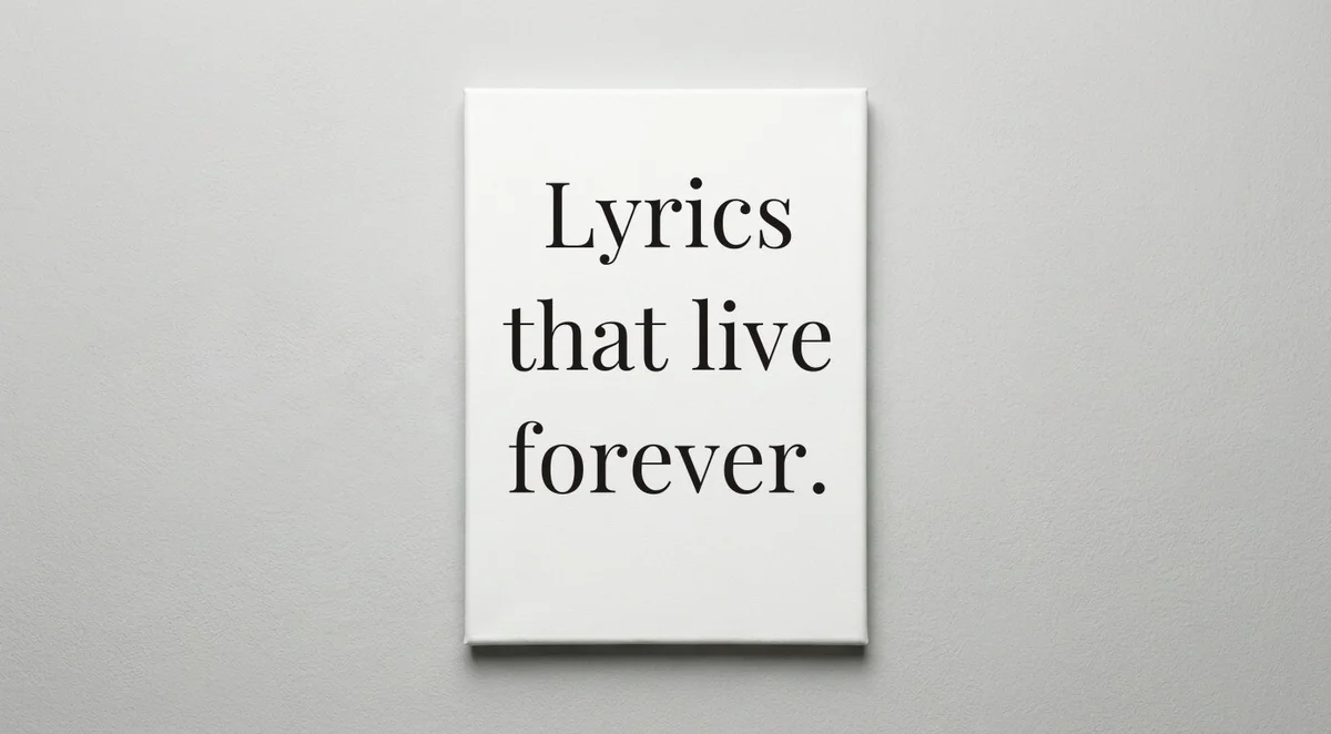 Songwriter quote wall art - canvas print
