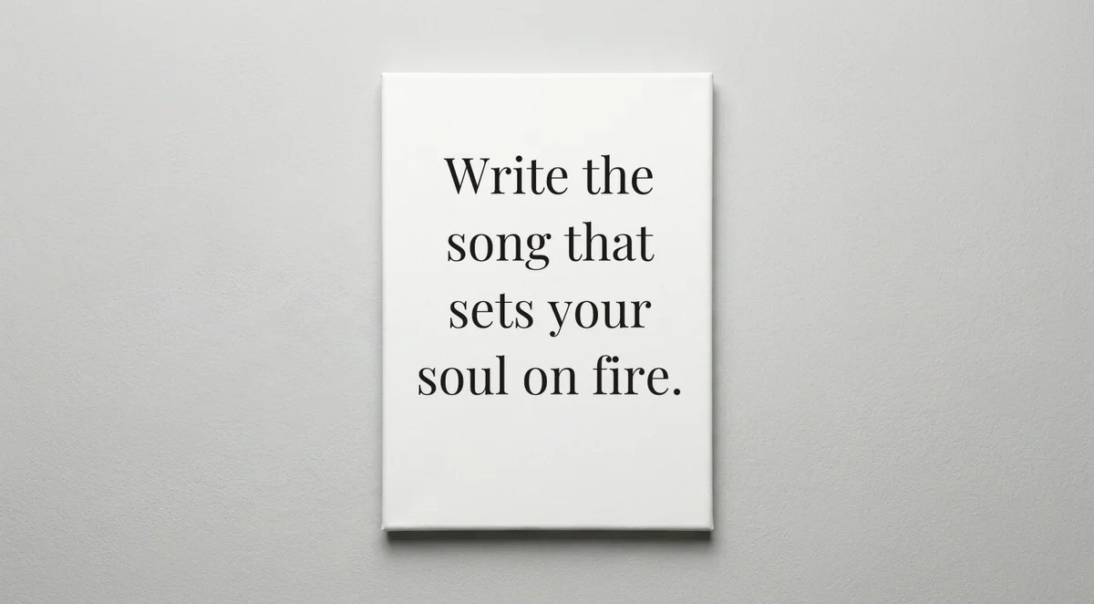 Songwriter quote wall art - canvas print