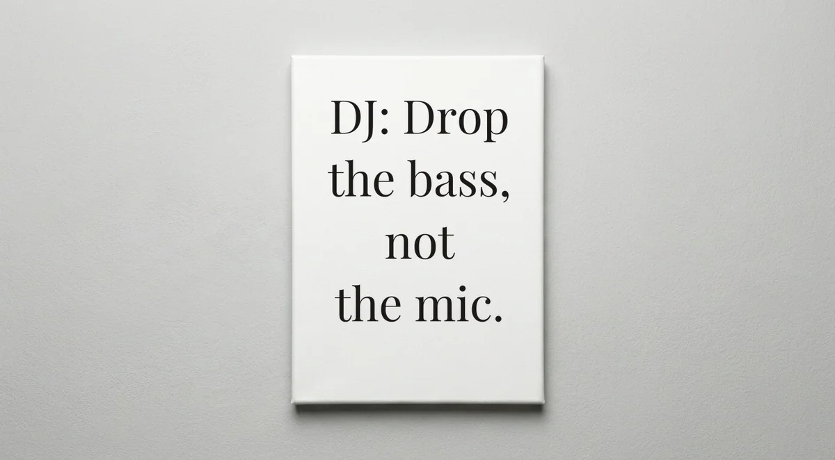DJ quote wall art - canvas print