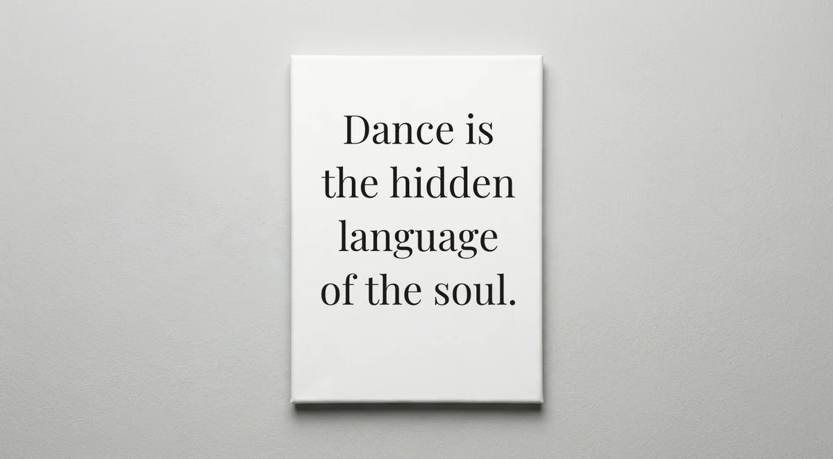 Dancer quote wall art - canvas print