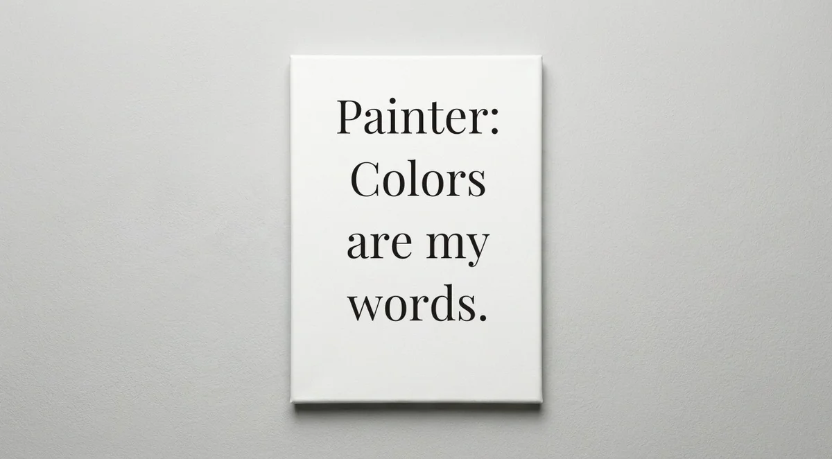 Painter (Artist) quote wall art - canvas print