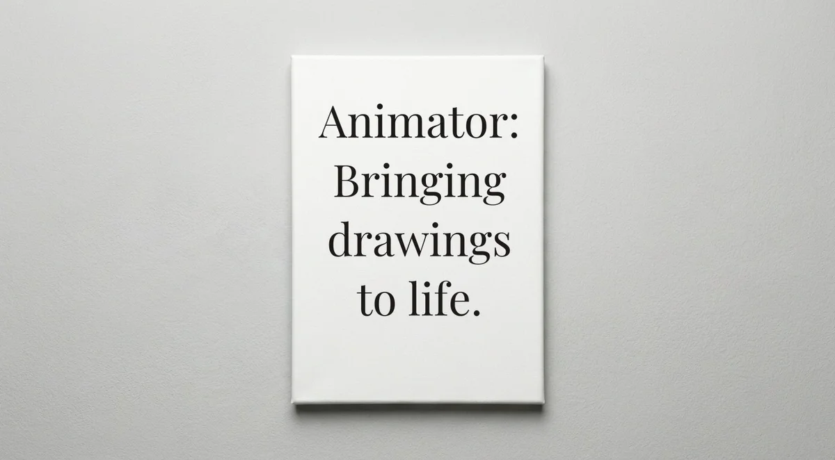 Animator quote wall art - canvas print