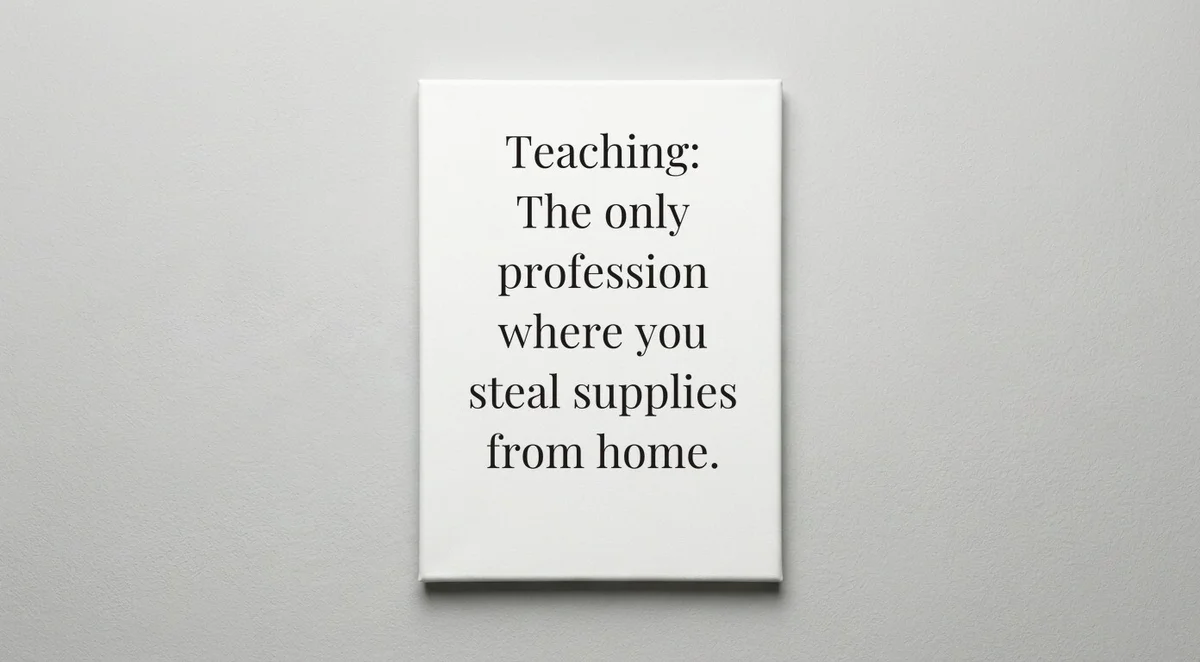 Teacher quote wall art - canvas print