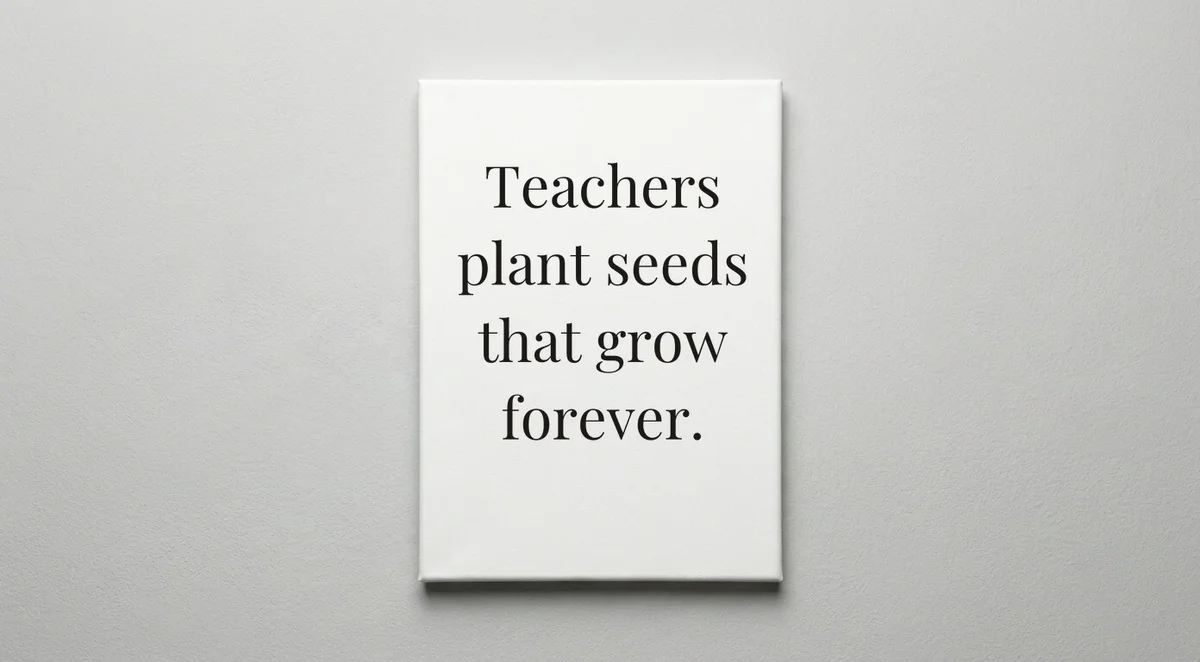 Teacher quote wall art - canvas print