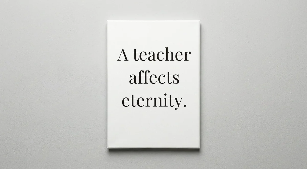 Teacher quote wall art - canvas print