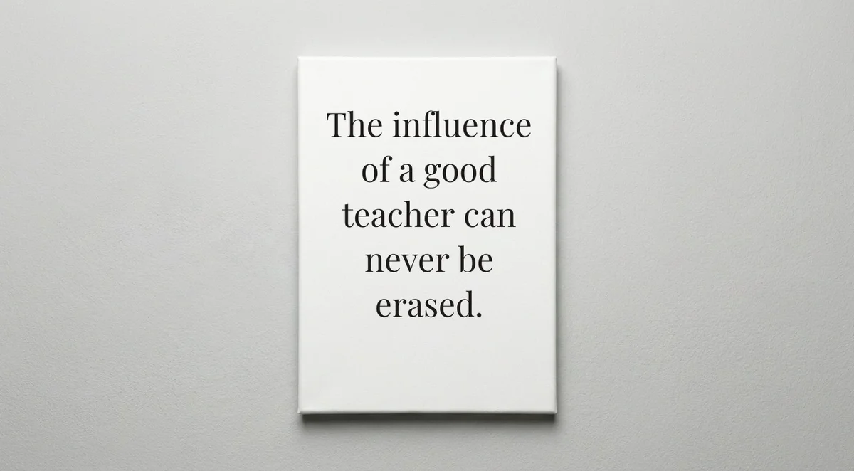 Teacher quote wall art - canvas print