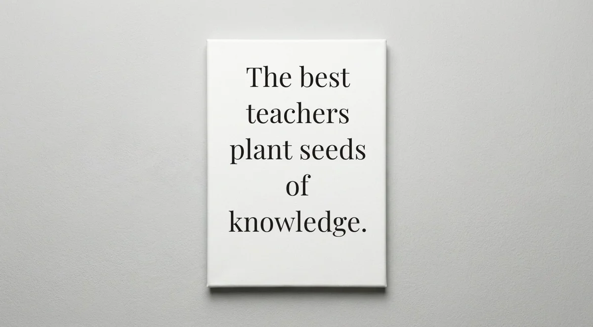 Teacher quote wall art - canvas print