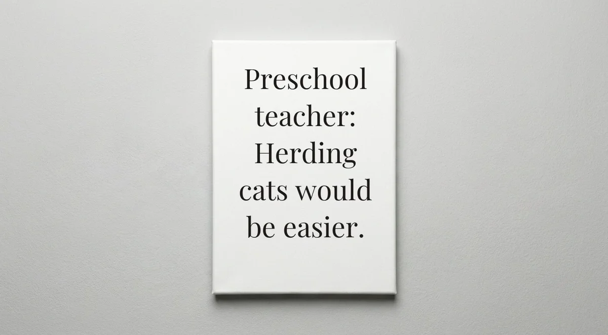 Preschool Teacher quote wall art - canvas print