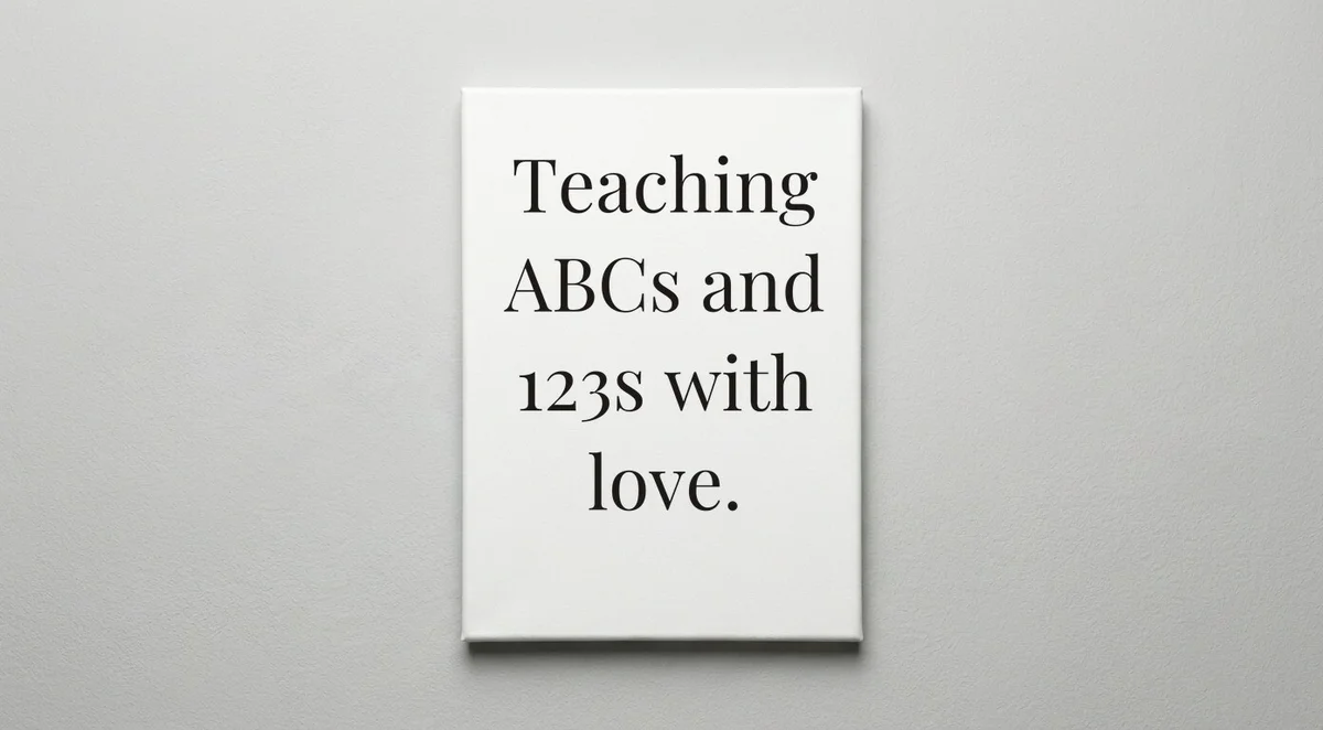 Preschool Teacher quote wall art - canvas print