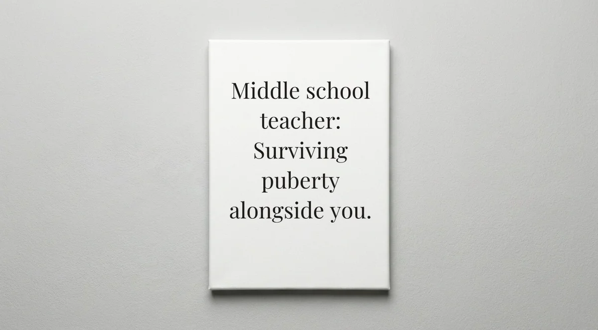 Middle School Teacher quote wall art - canvas print
