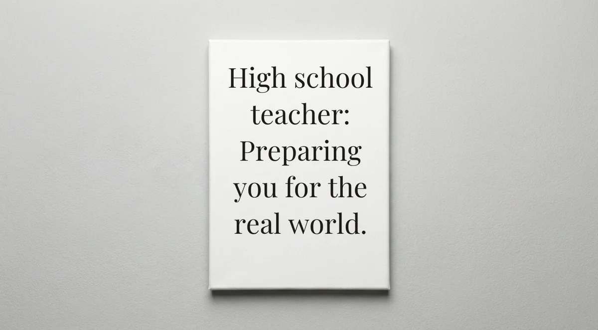 High School Teacher quote wall art - canvas print