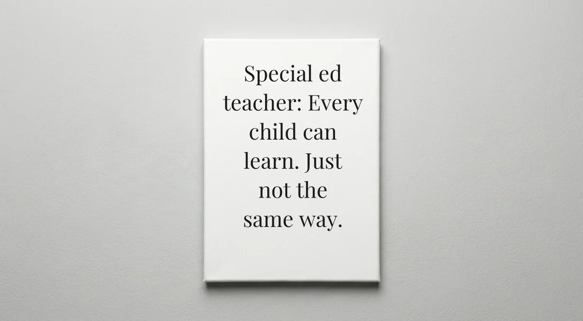Special Ed Teacher quote wall art - canvas print