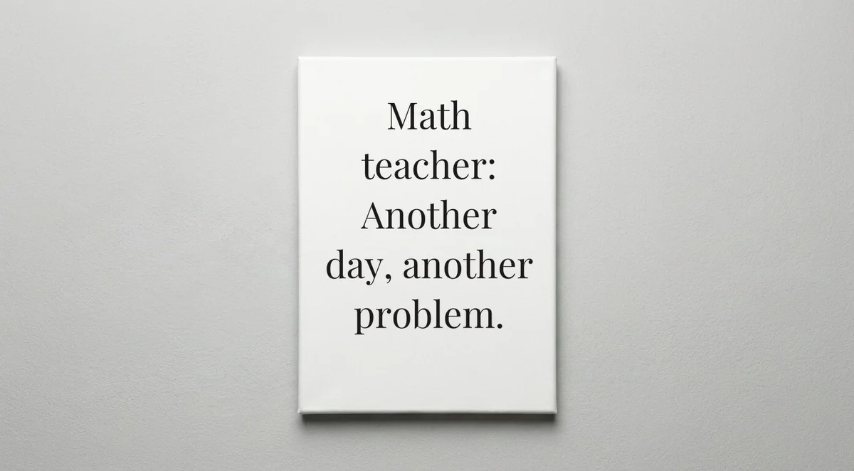 Math Teacher quote wall art - canvas print