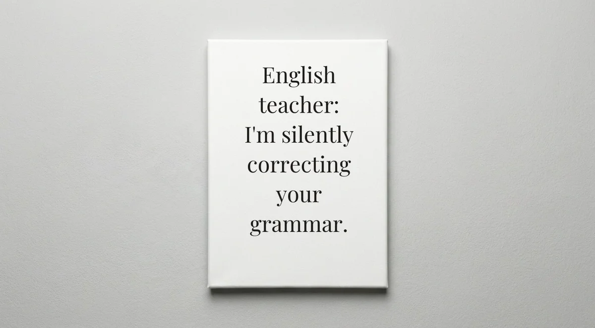 English Teacher quote wall art - canvas print