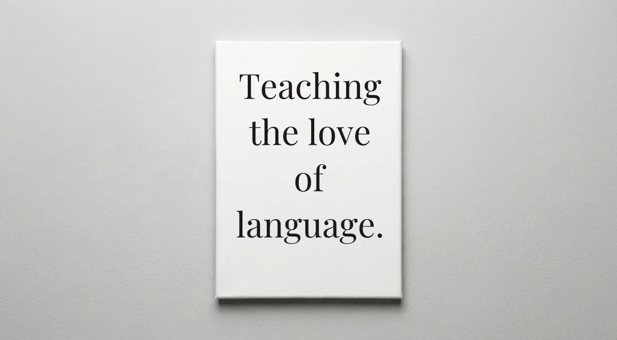 English Teacher quote wall art - canvas print