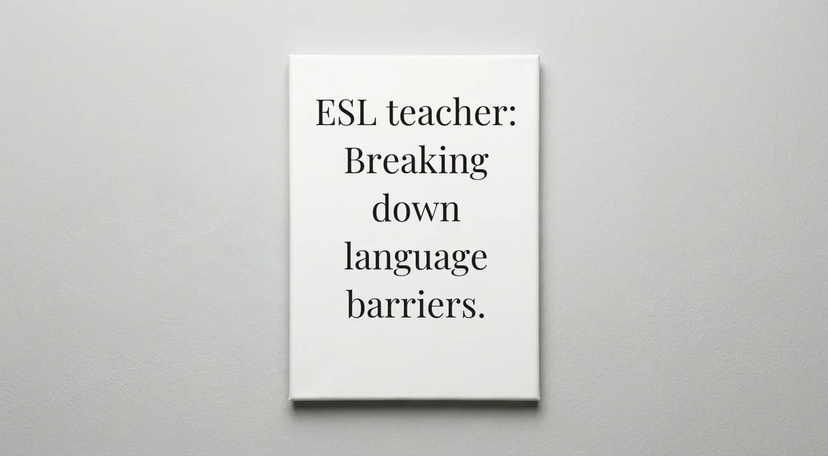 ESL Teacher quote wall art - canvas print