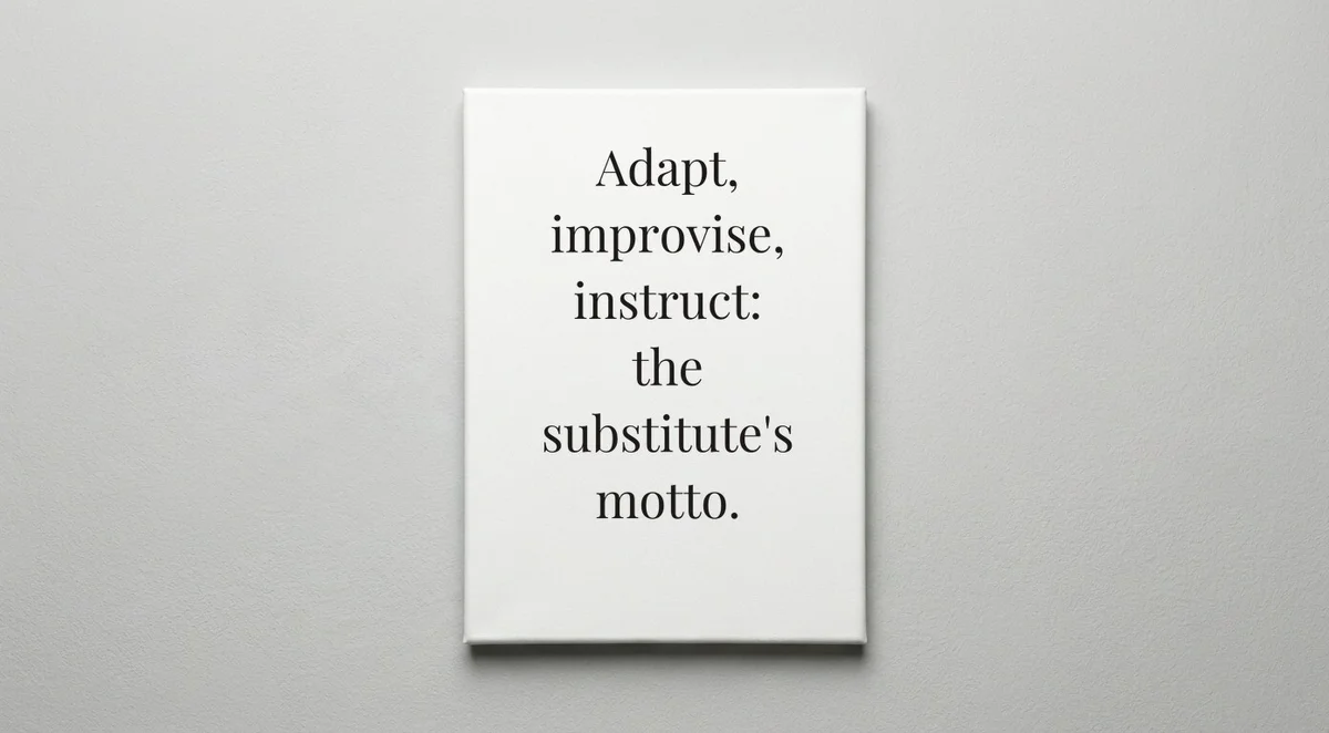 Substitute Teacher quote wall art - canvas print