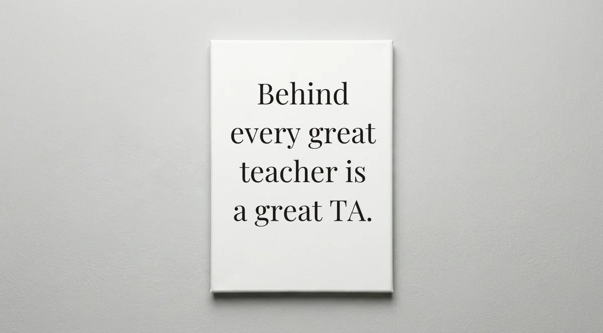 Teaching Assistant quote wall art - canvas print