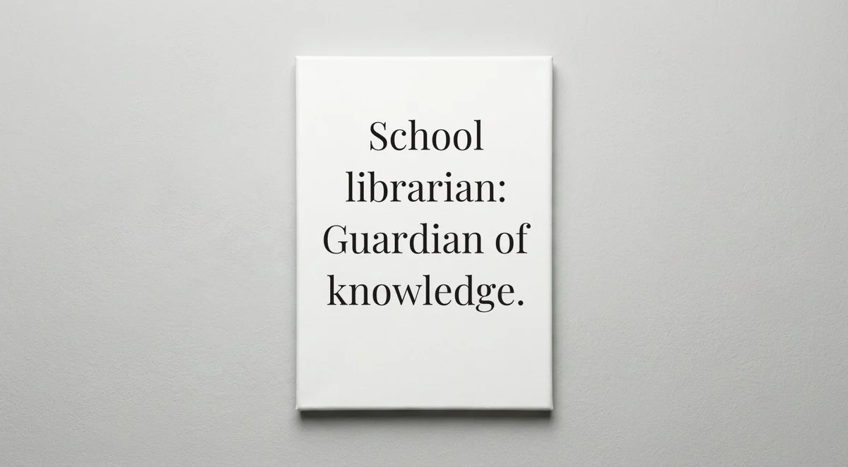 School Librarian quote wall art - canvas print