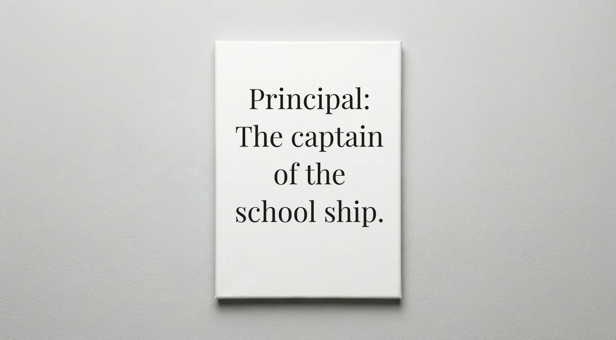 Principal quote wall art - canvas print