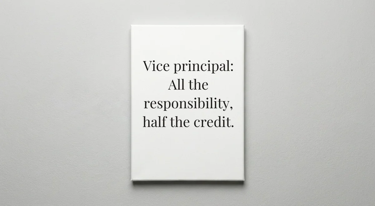 Vice Principal quote wall art - canvas print
