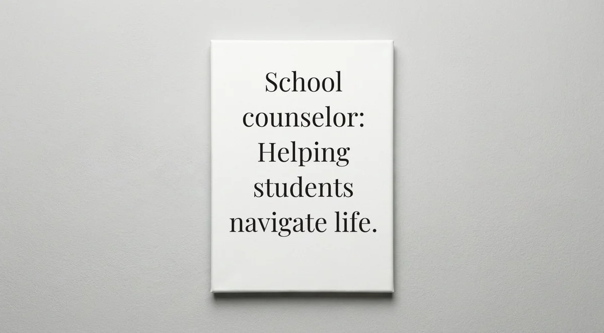School Counselor quote wall art - canvas print