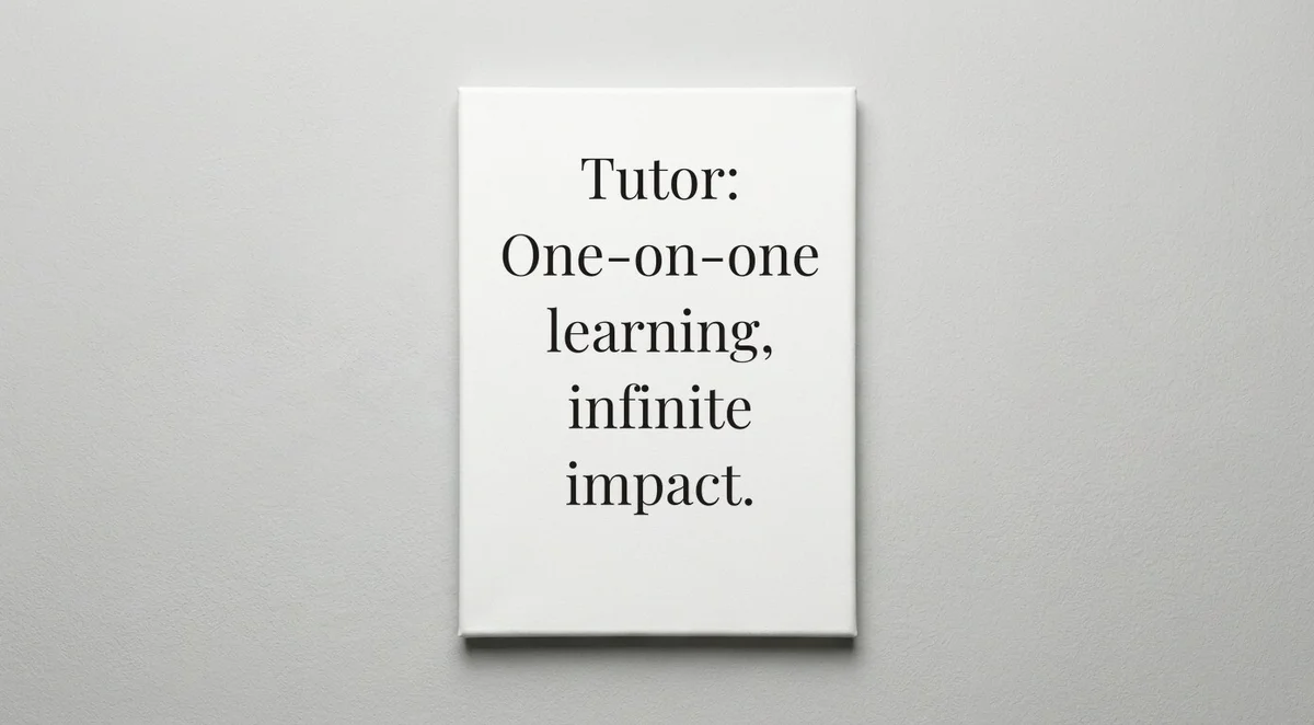 Tutor quote wall art - canvas print