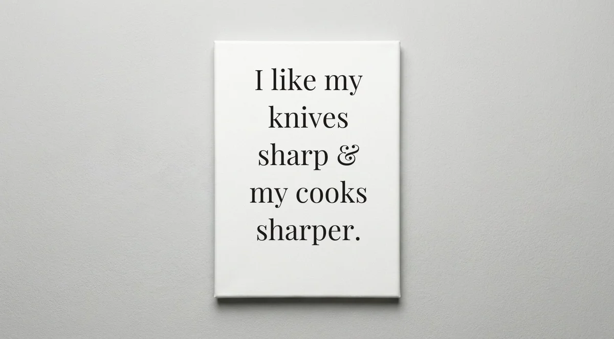 Chef quote wall art - canvas print