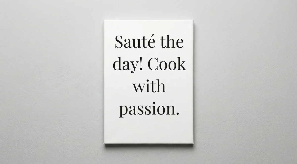 Chef quote wall art - canvas print