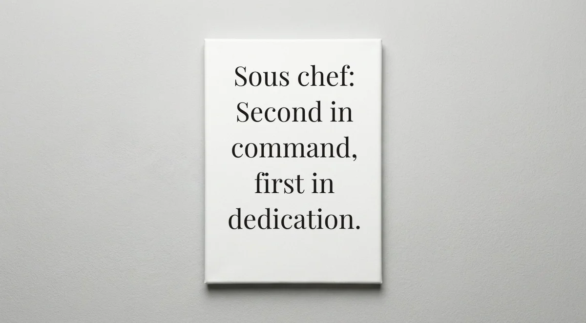 Sous Chef quote wall art - canvas print