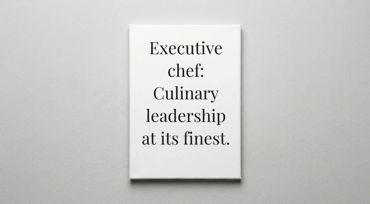 Executive Chef quote wall art - canvas print