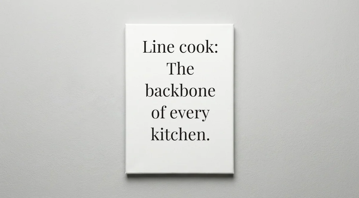 Line Cook quote wall art - canvas print