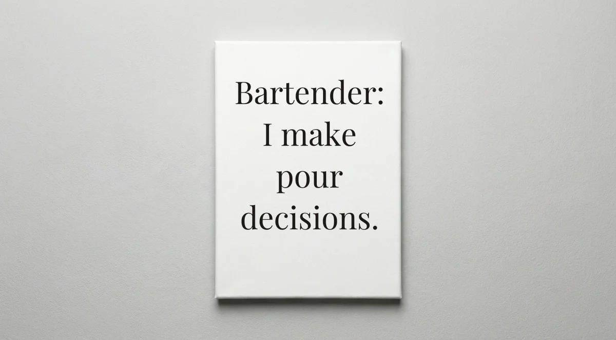 Bartender quote wall art - canvas print