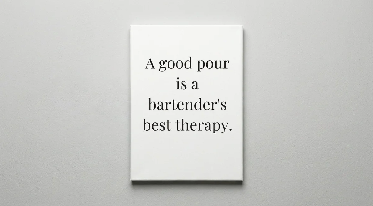 Bartender quote wall art - canvas print