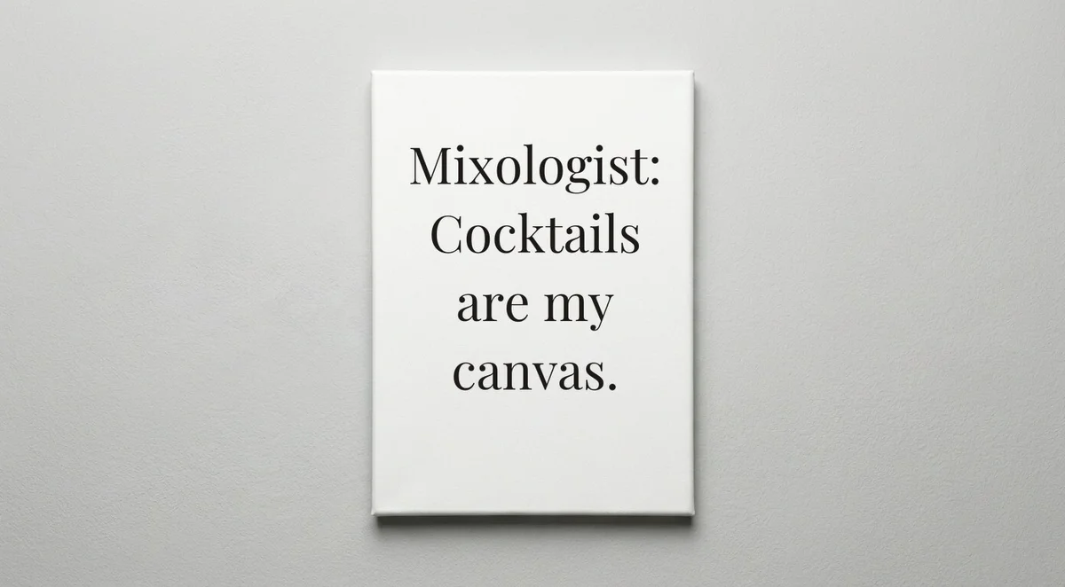 Mixologist quote wall art - canvas print