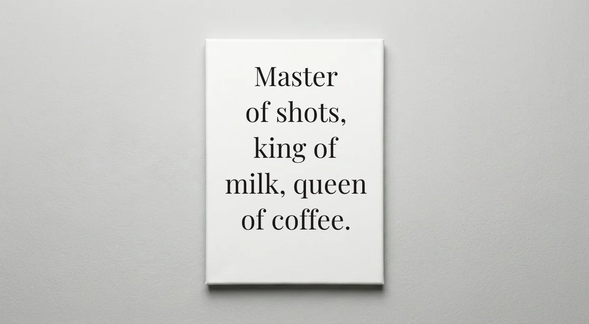 Barista quote wall art - canvas print