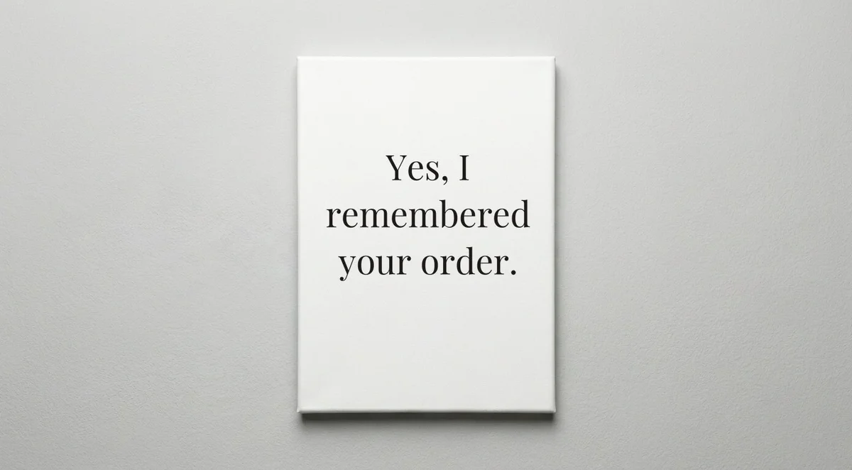Waiter quote wall art - canvas print